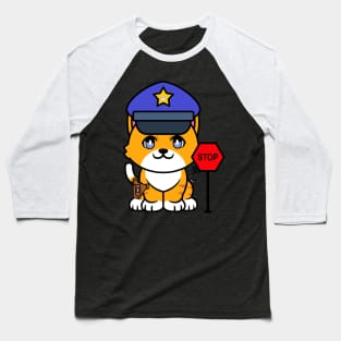 Funny orange cat police Baseball T-Shirt